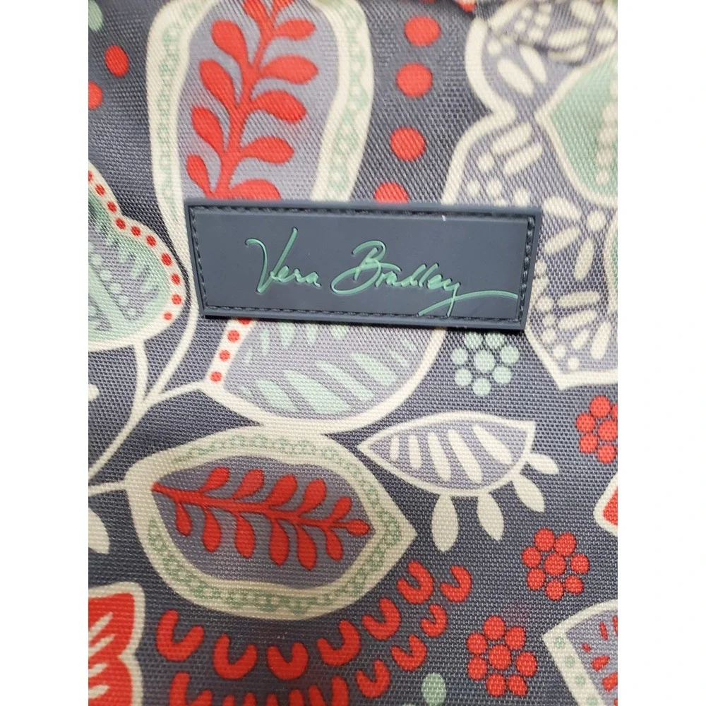 Vera Bradley Nomadic Floral Lighten Up Backpack Gray Coral Mint Canvas Bag